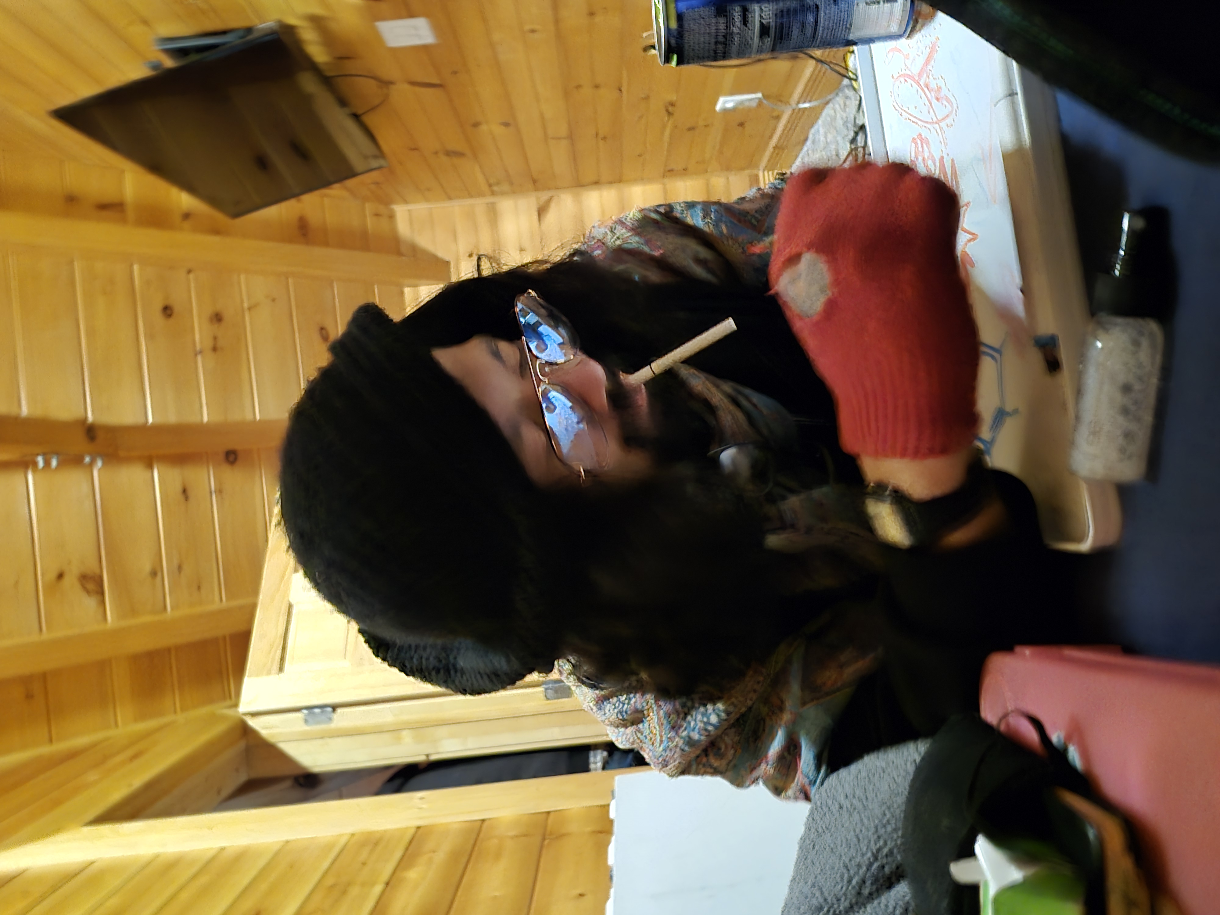 Pikachu creating cookie art in his Charlotte studio workspace